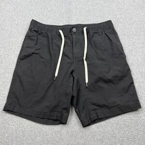 Vuori Ripstop Short Mens Large Charcoal Drawstring Stretch Organic Cotton V370